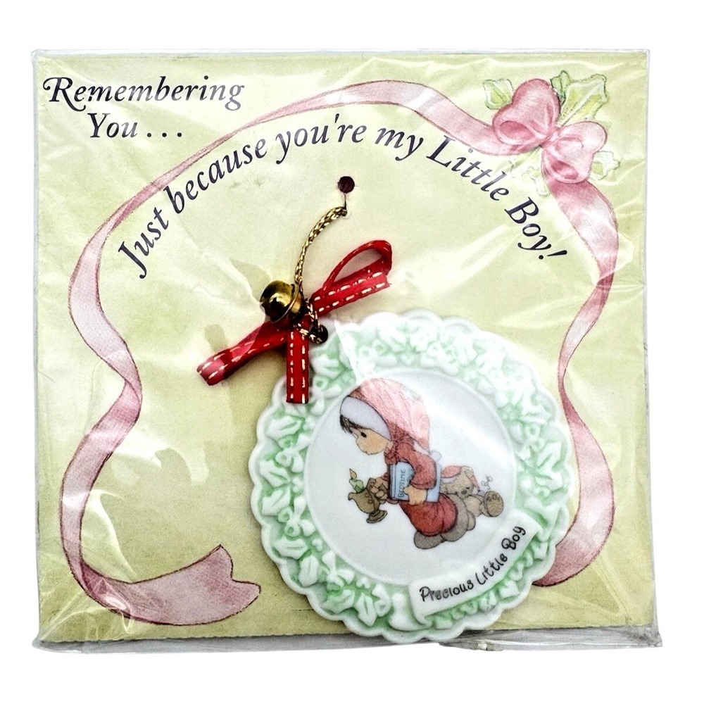 Precious Moments Remembering You Precious Little Boy Ornament 278793 New 2" 1997